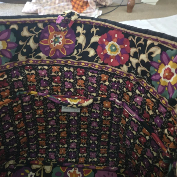 Vera Bradley- Suzani- Deco Daisy- Large- Floral- Shoulder- Tote Bag- - Picture 8 of 9